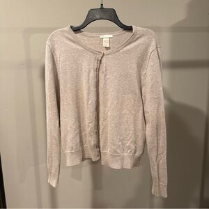 H&M Cream Colored Cardigan Size Large Women’s Button Down Basic Style